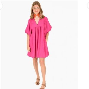 NWT- Emily McCarthy Stella Dress in Fuchsia Mix -XS